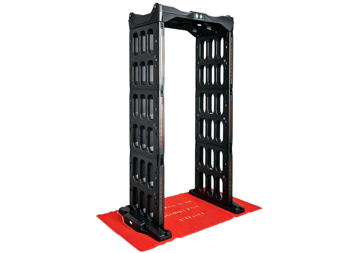 Portable walk through metal detector